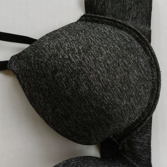 YMI Intimates Underwire Padded Push Up Heathered Bra 38C Gray Black - Picture 16 of 16